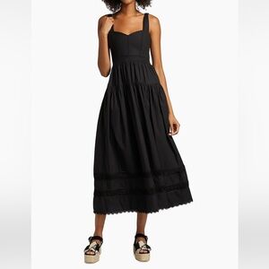 Ulla Johnson Isadora Black Midi Dress